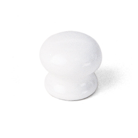 1 1/8 Porcelain Knob, White